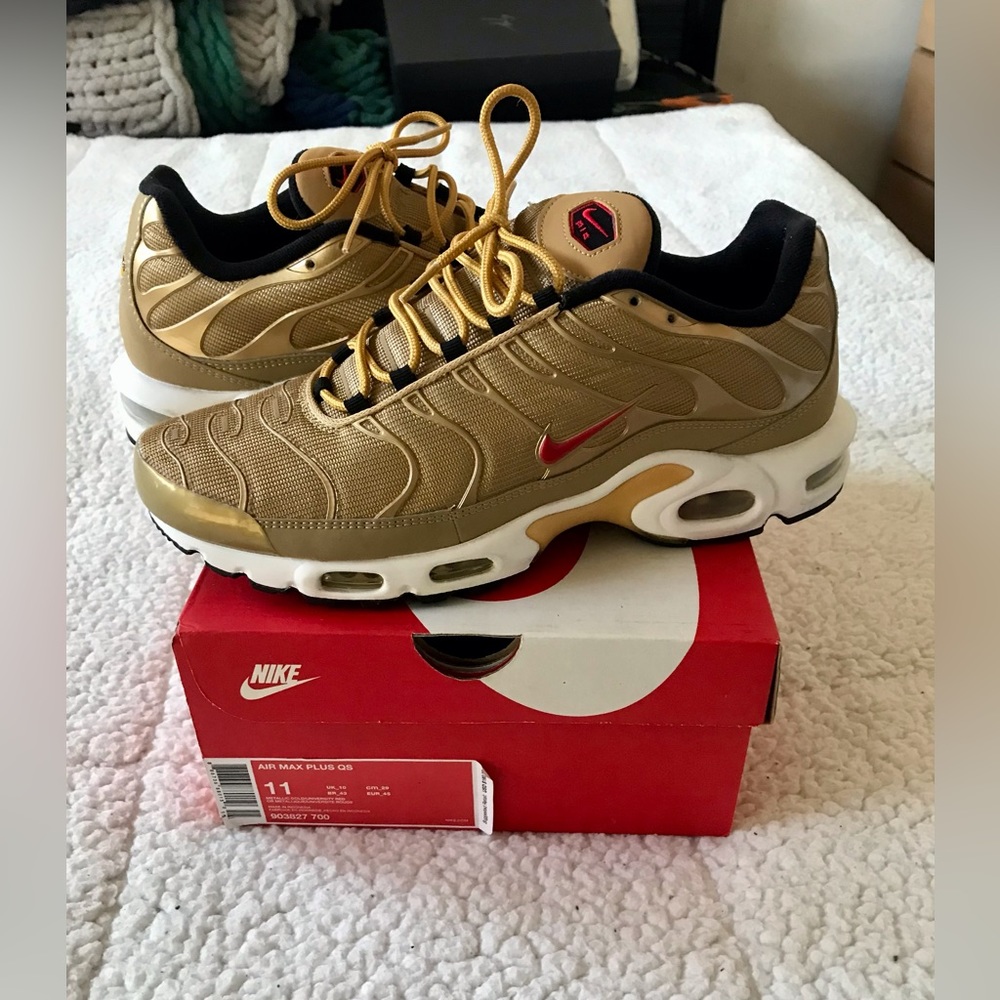 SOLD Air Max Plus QS “Metallic Gold”